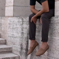 Nisolo Oxfords & Loafers-Alejandro Woven Slip On Woven Tobacco