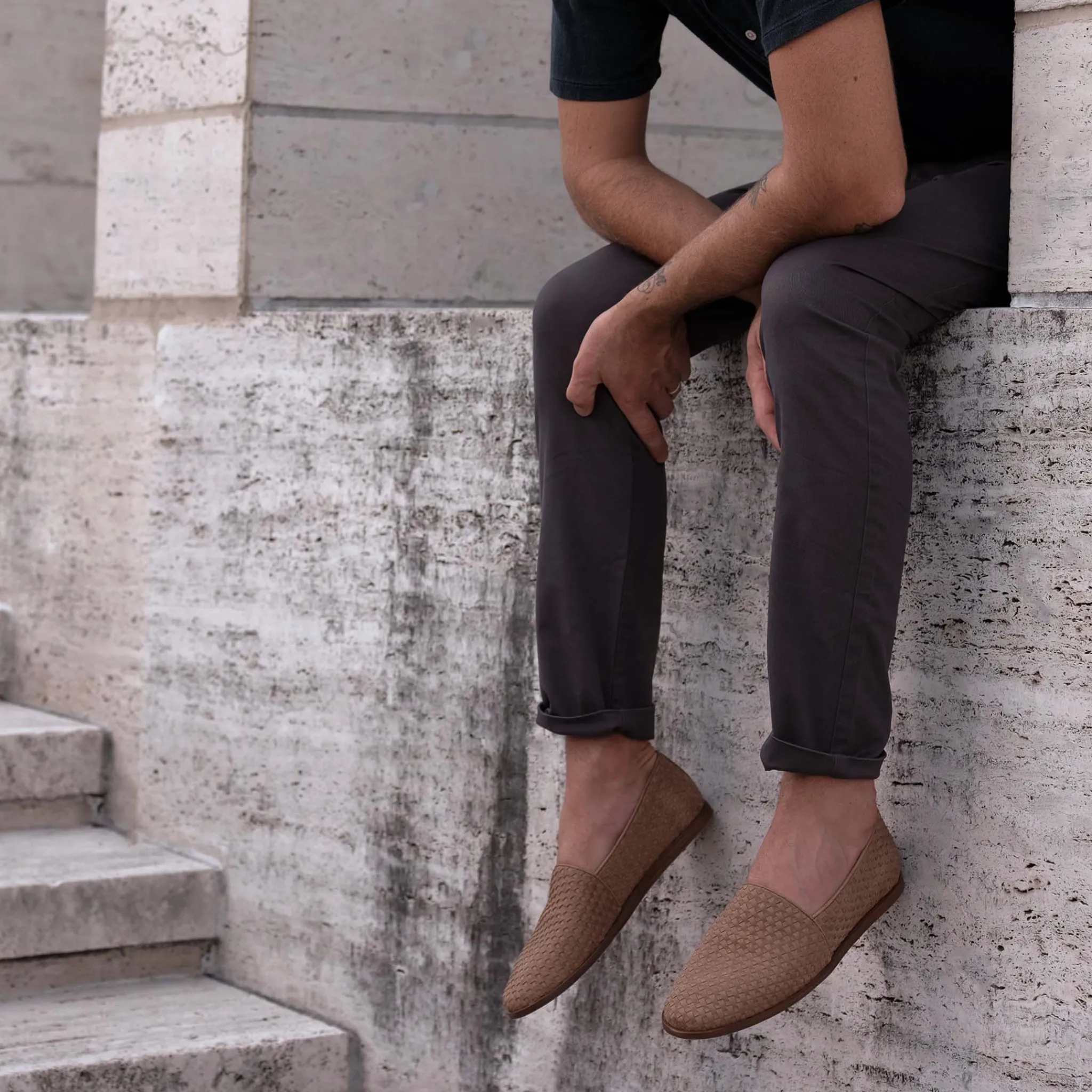 Nisolo Oxfords & Loafers-Alejandro Woven Slip On Woven Tobacco