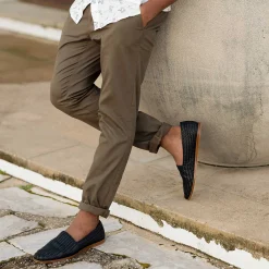 Nisolo Oxfords & Loafers-Alejandro Woven Slip On Woven Black