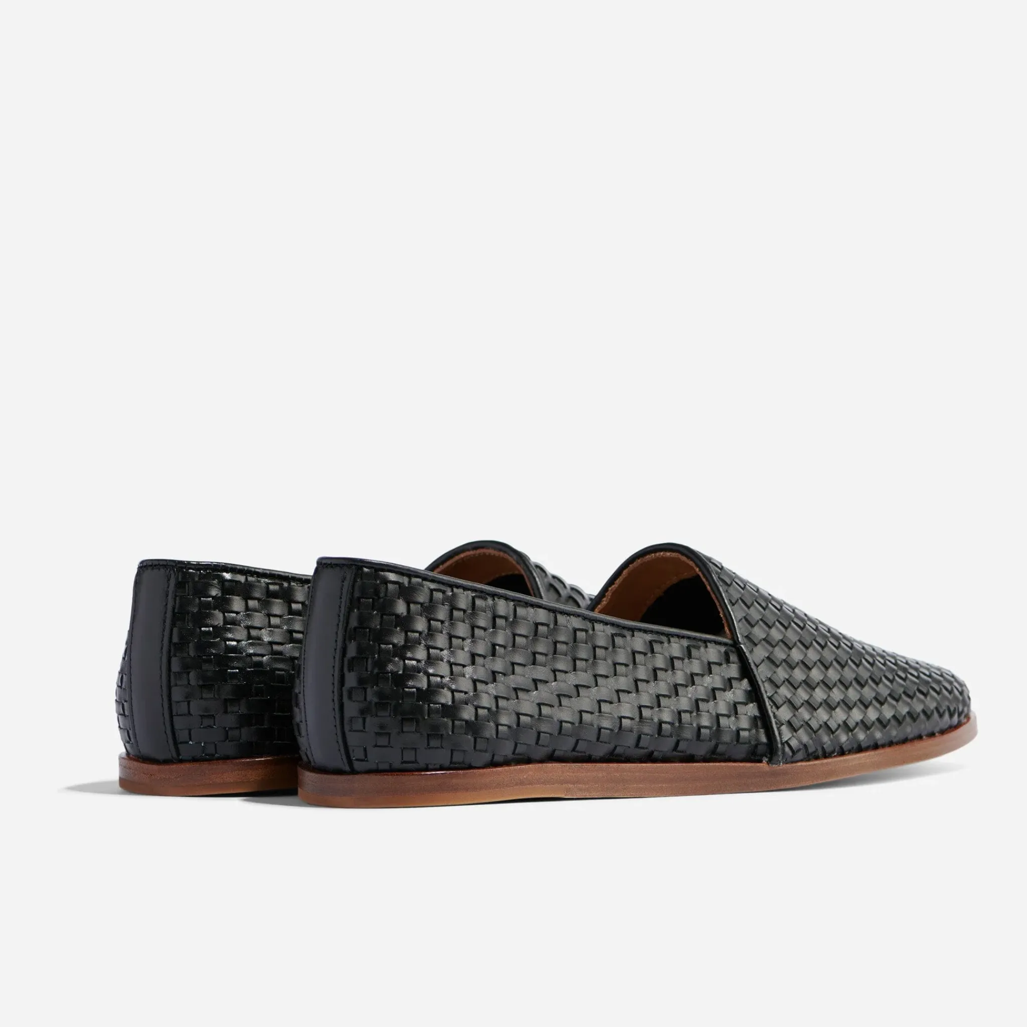 Nisolo Oxfords & Loafers-Alejandro Woven Slip On Woven Black