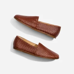 Nisolo Oxfords & Loafers-Alejandro Woven Slip On Woven Brandy