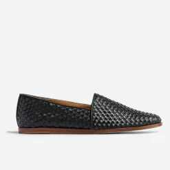 Nisolo Sandals & Slip Ons-Alejandro Woven Slip On Woven Black