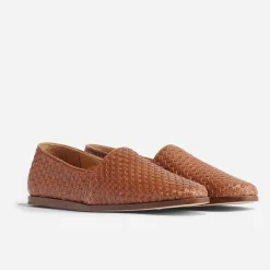 Nisolo Sandals & Slip Ons-Alejandro Woven Slip On Woven Brown