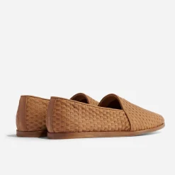 Nisolo Sandals & Slip Ons-Alejandro Woven Slip On Woven Tobacco