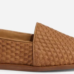 Nisolo Sandals & Slip Ons-Alejandro Woven Slip On Woven Tobacco