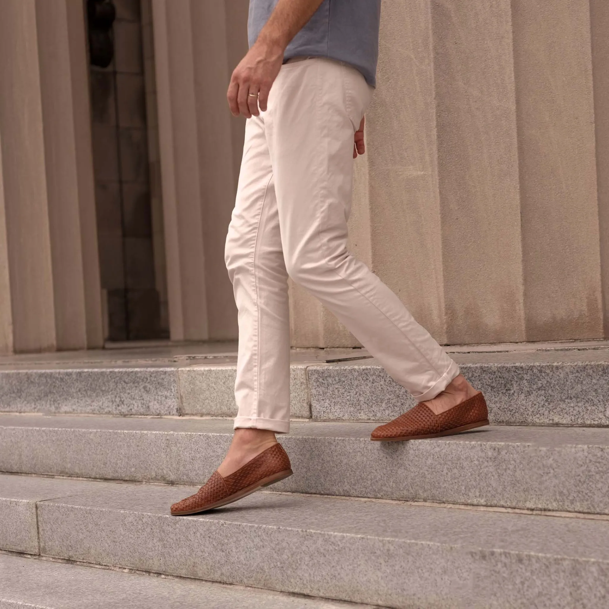 Nisolo Sandals & Slip Ons-Alejandro Woven Slip On Woven Brandy