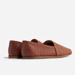 Nisolo Sandals & Slip Ons-Alejandro Woven Slip On Woven Brandy