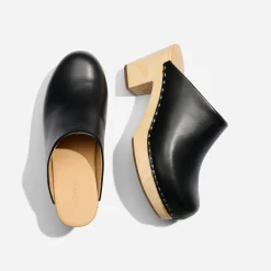 Nisolo Heels-All-Day Heeled Clog Black