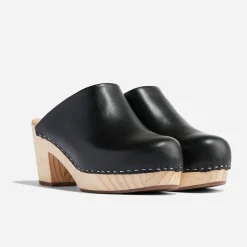 Nisolo Heels-All-Day Heeled Clog Black