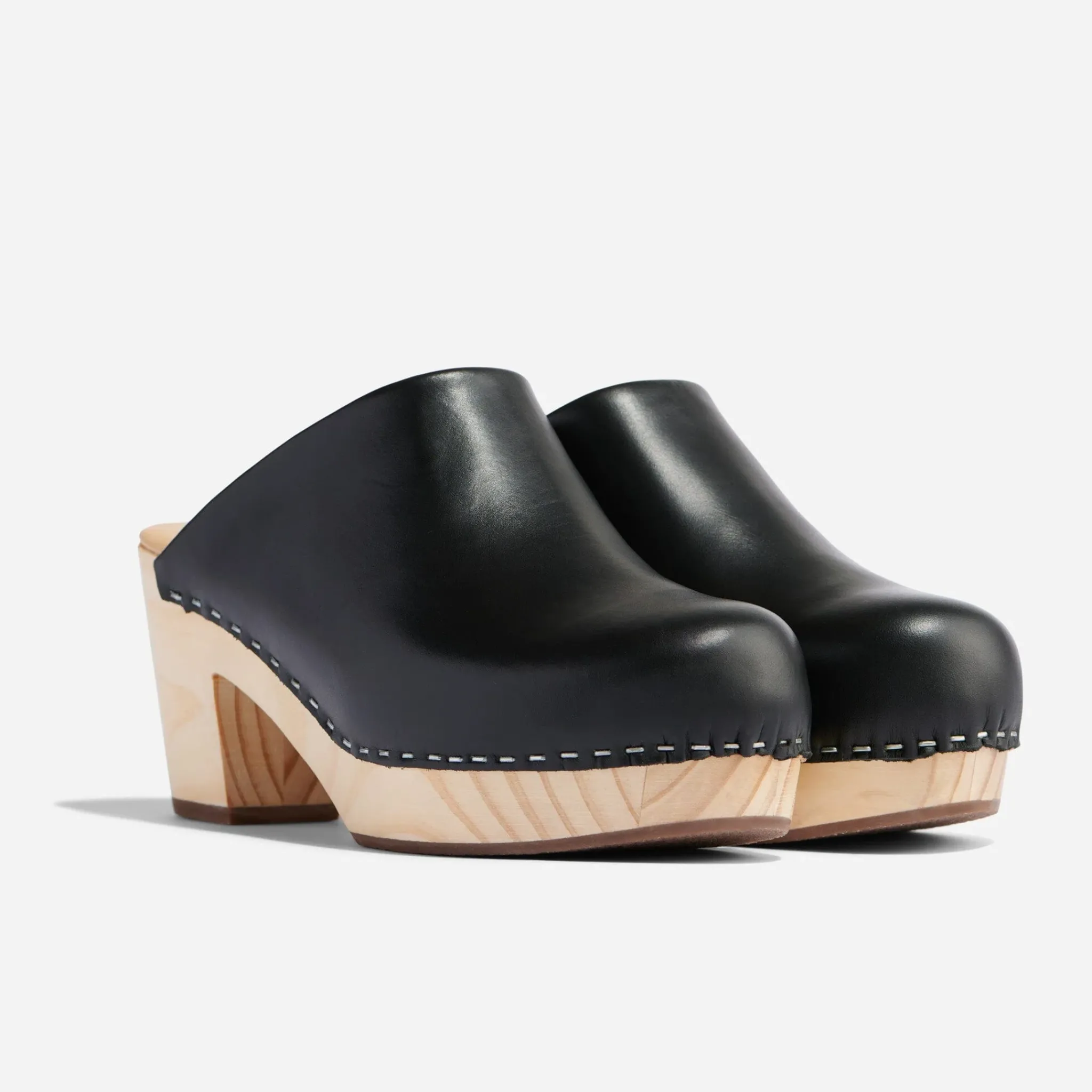 Nisolo Heels-All-Day Heeled Clog Black