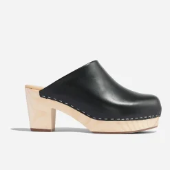 Nisolo Heels-All-Day Heeled Clog Black