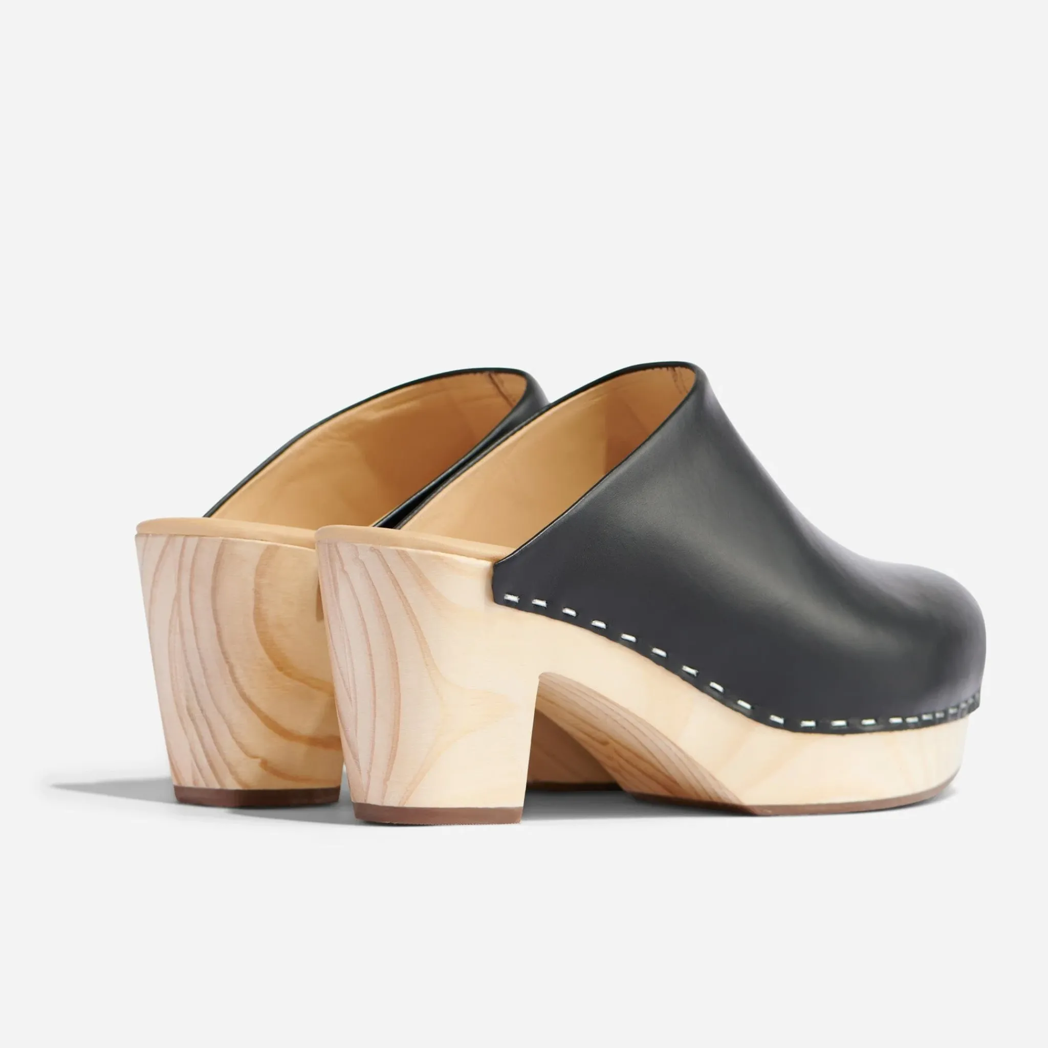 Nisolo Heels-All-Day Heeled Clog Black