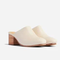 Nisolo Mules-All-Day Heeled Mule Bone