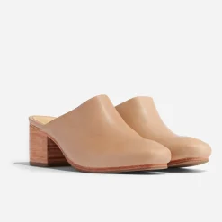 Nisolo Mules-All-Day Heeled Mule Almond
