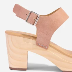 Nisolo Heels-All-Day Open Toe Clog Desert Rose