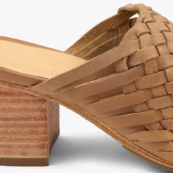 Nisolo Mules-All-Day Woven Heeled Mule Almond