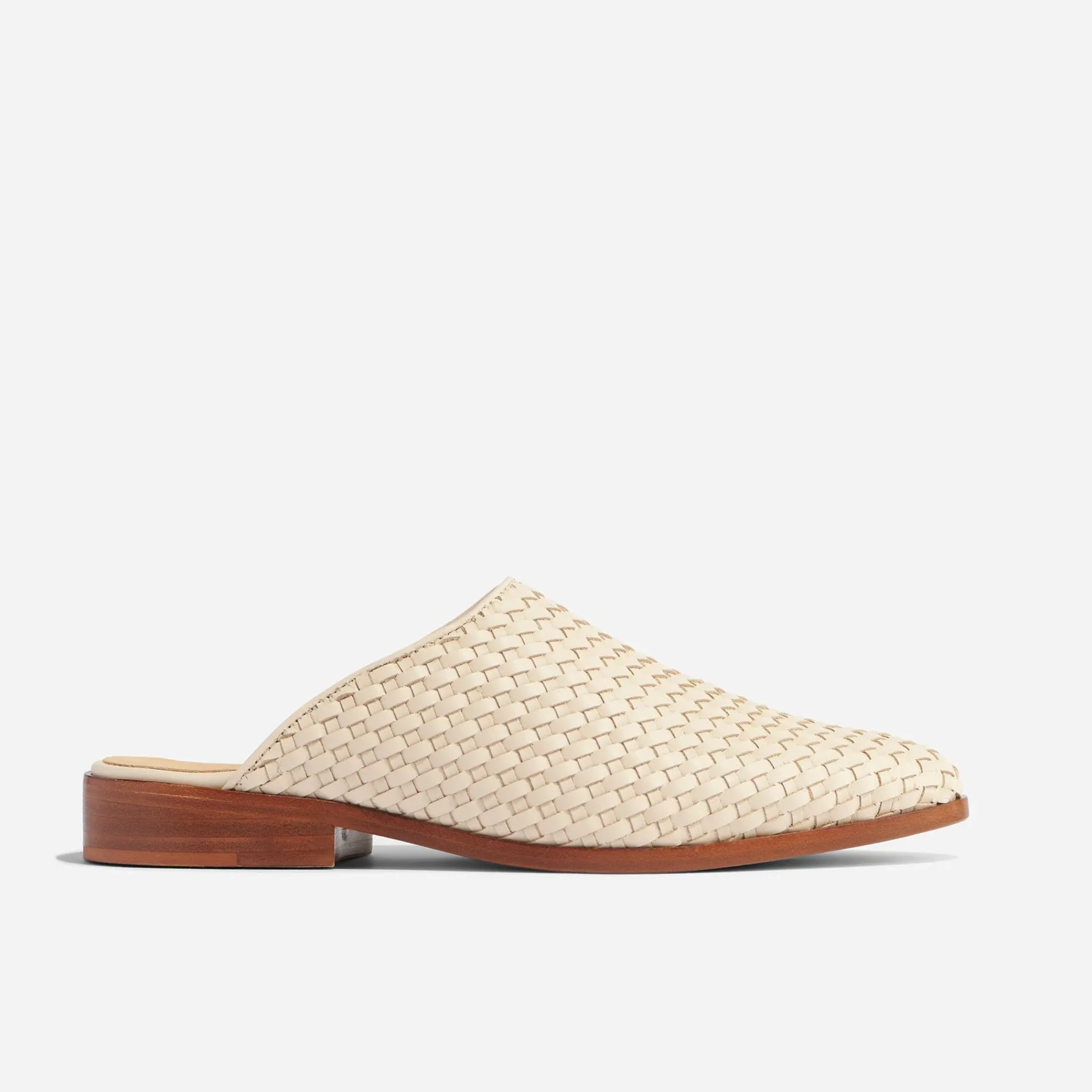 Nisolo Flats & Slip Ons-Ama Woven Mule Woven Bone