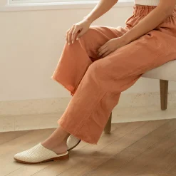 Nisolo Flats & Slip Ons-Ama Woven Mule Woven Bone