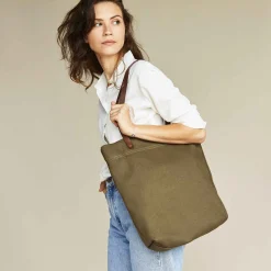 Nisolo Bags & Wallets-Canvas Tote Olive Green