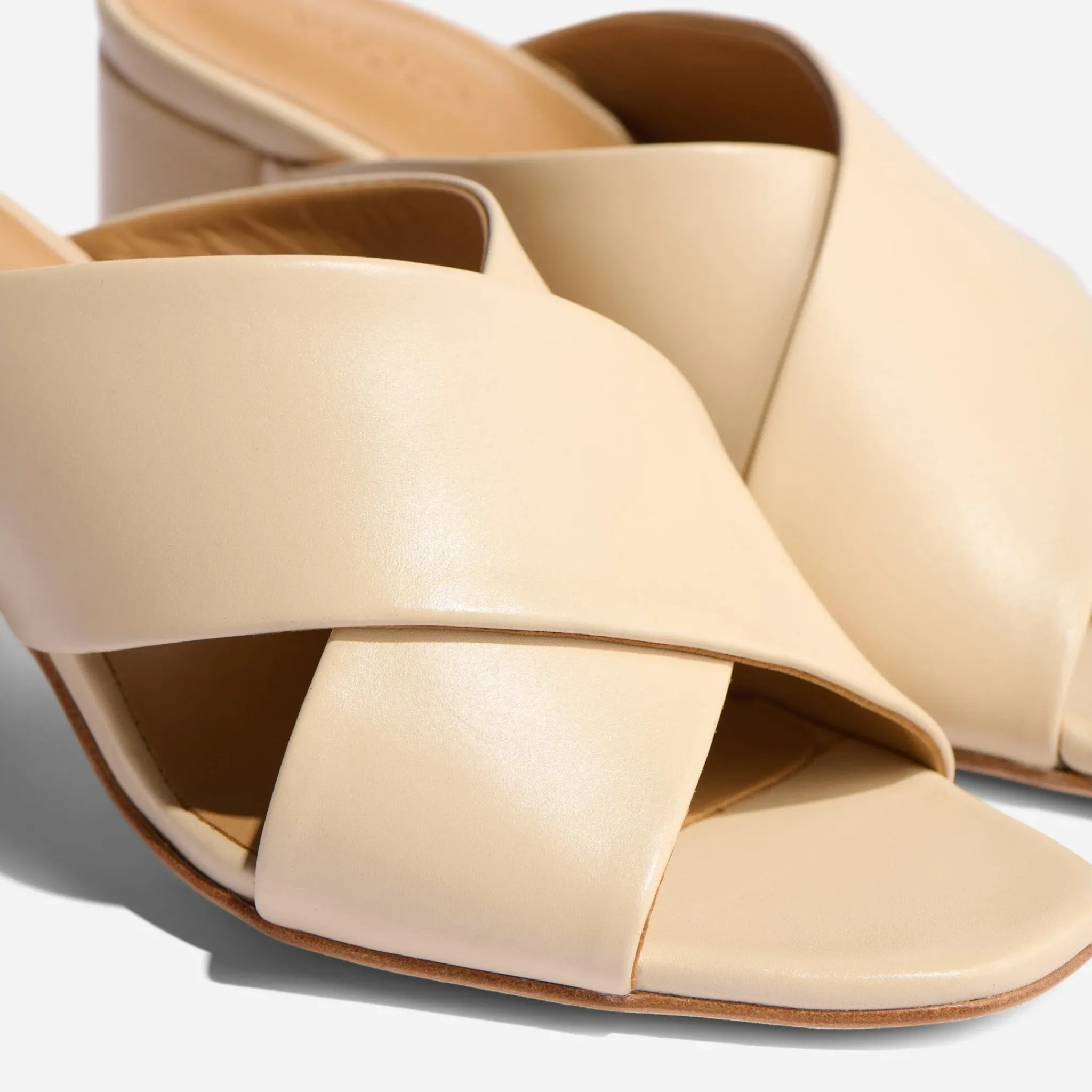 Nisolo Mules-Carina Cross Strap Mule Bone