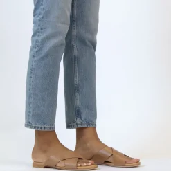 Nisolo Flats & Slip Ons-Catalina Slide Sandal Almond