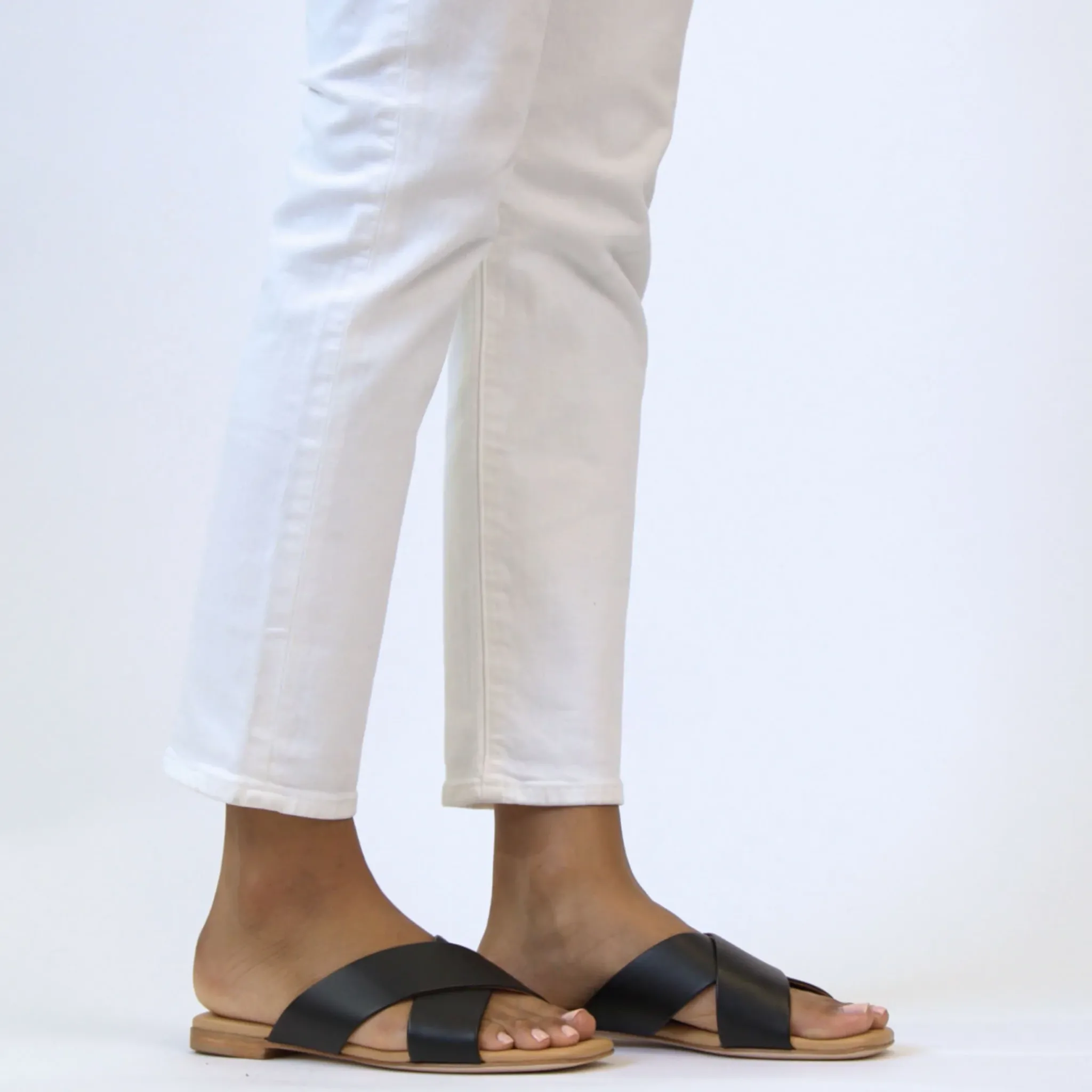 Nisolo Sandals-Catalina Slide Sandal Black