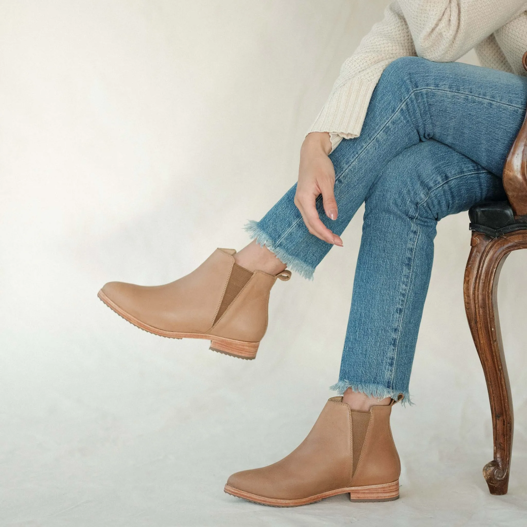 Nisolo Boots-Classic Chelsea Boot Almond
