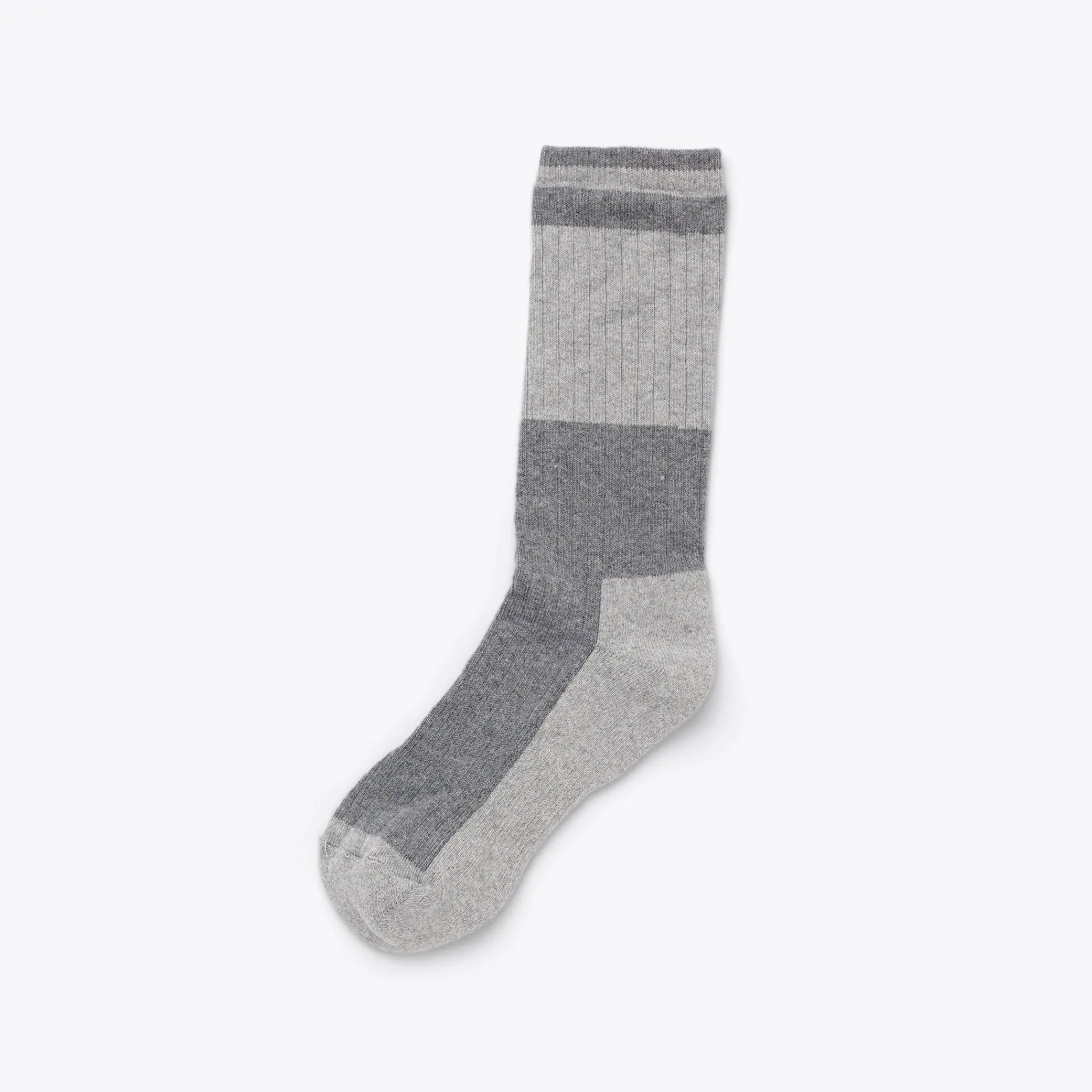 Nisolo Socks-Cotton Crew Sock Charcoal/Grey