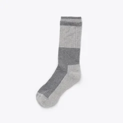 Nisolo Socks-Cotton Crew Sock Charcoal/Grey