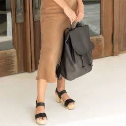Nisolo Bags & Wallets-Daniela Drawstring Backpack Black