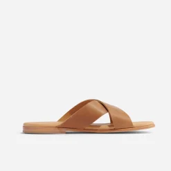 Nisolo Sandals & Slip Ons-Dante Cross Strap Sandal Tobacco