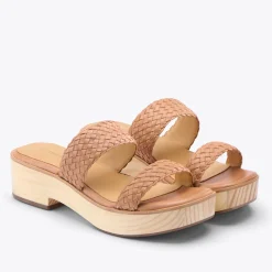 Nisolo Heels-Ellie All-Day Clog Woven Almond