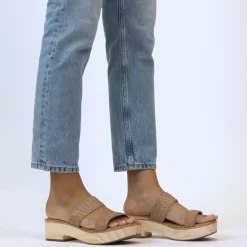 Nisolo Heels-Ellie All-Day Clog Woven Almond