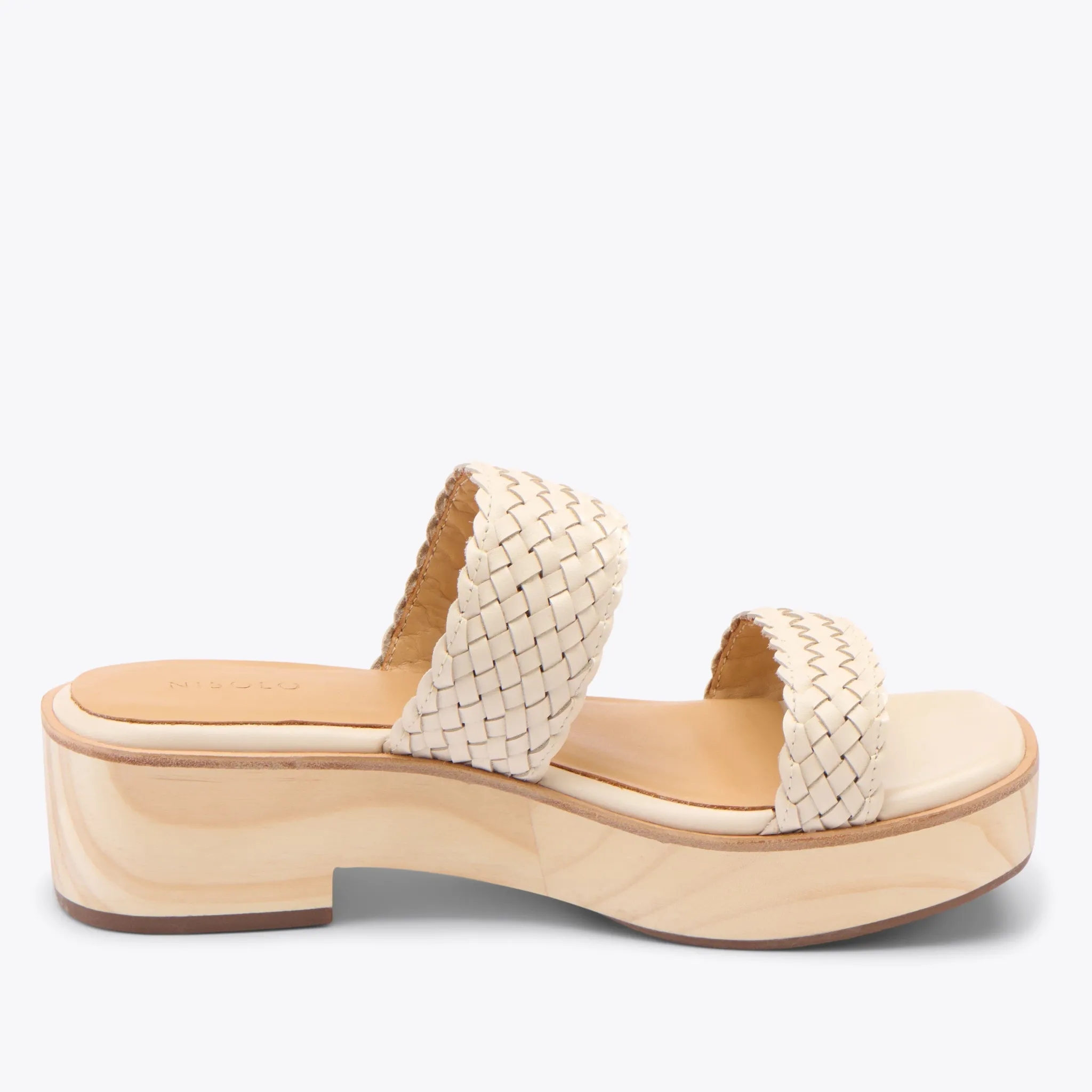 Nisolo Heels-Ellie All-Day Clog Woven Bone