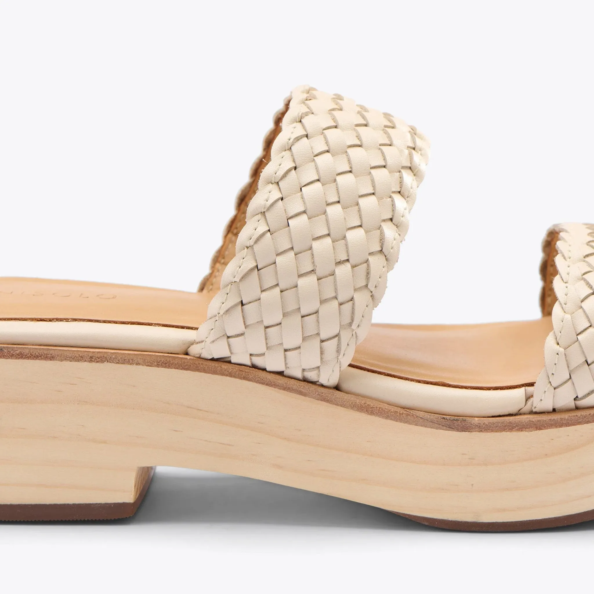 Nisolo Heels-Ellie All-Day Clog Woven Bone