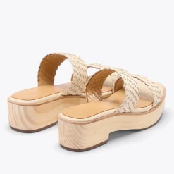 Nisolo Sandals-Ellie All-Day Clog Woven Bone