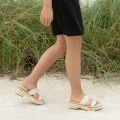 Nisolo Sandals-Ellie All-Day Clog Woven Bone