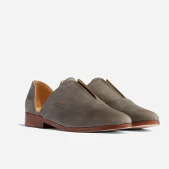 Nisolo Flats & Slip Ons-Emma D'Orsay Oxford Grey