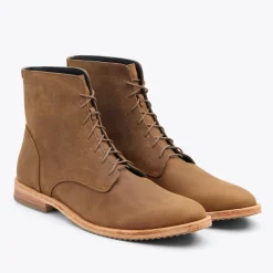 Nisolo Boots-Everyday Lace-Up Boot Tobacco