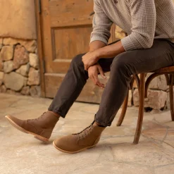 Nisolo Boots-Everyday Lace-Up Boot Tobacco