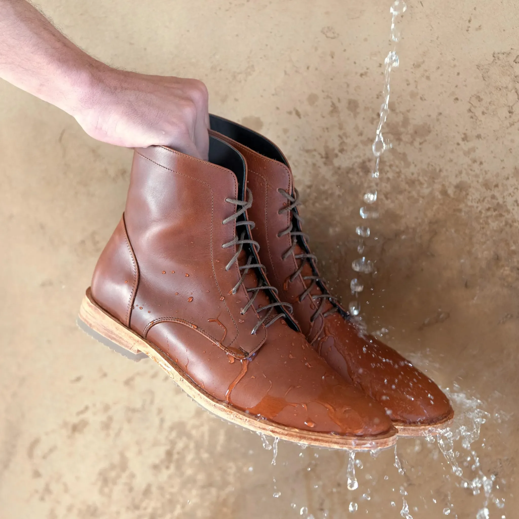 Nisolo Boots-Everyday Lace-Up Boot Brandy