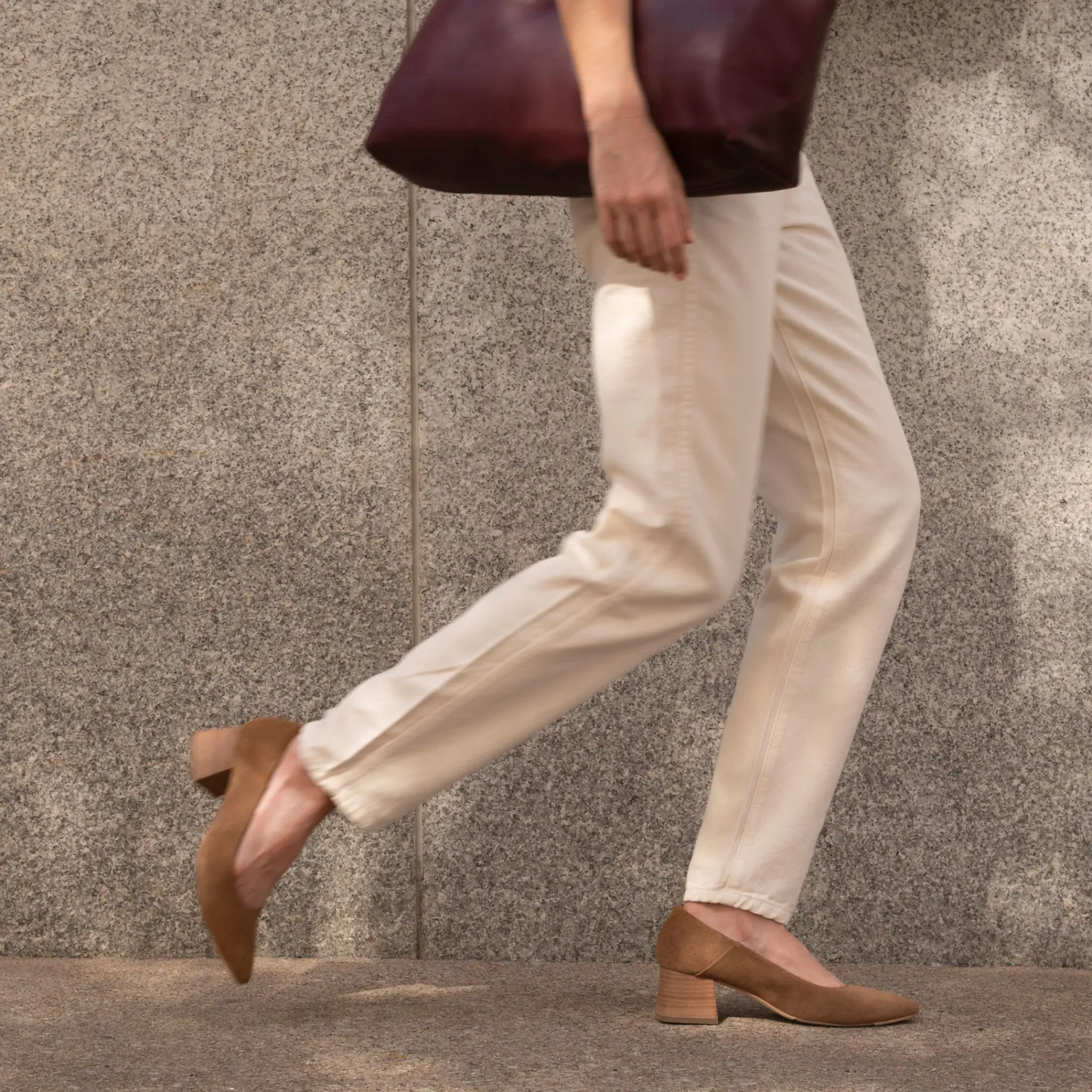 Nisolo Heels-Fiorela Go-To Mid Heel Taupe Suede