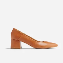 Nisolo Heels-Fiorela Go-To Mid Heel Caramel