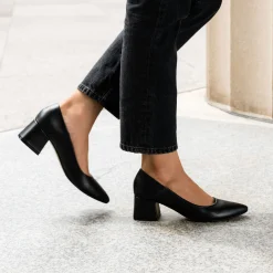 Nisolo Heels-Fiorela Go-To Mid Heel Black
