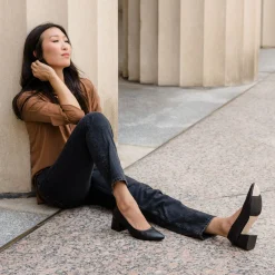 Nisolo Heels-Fiorela Go-To Mid Heel Black