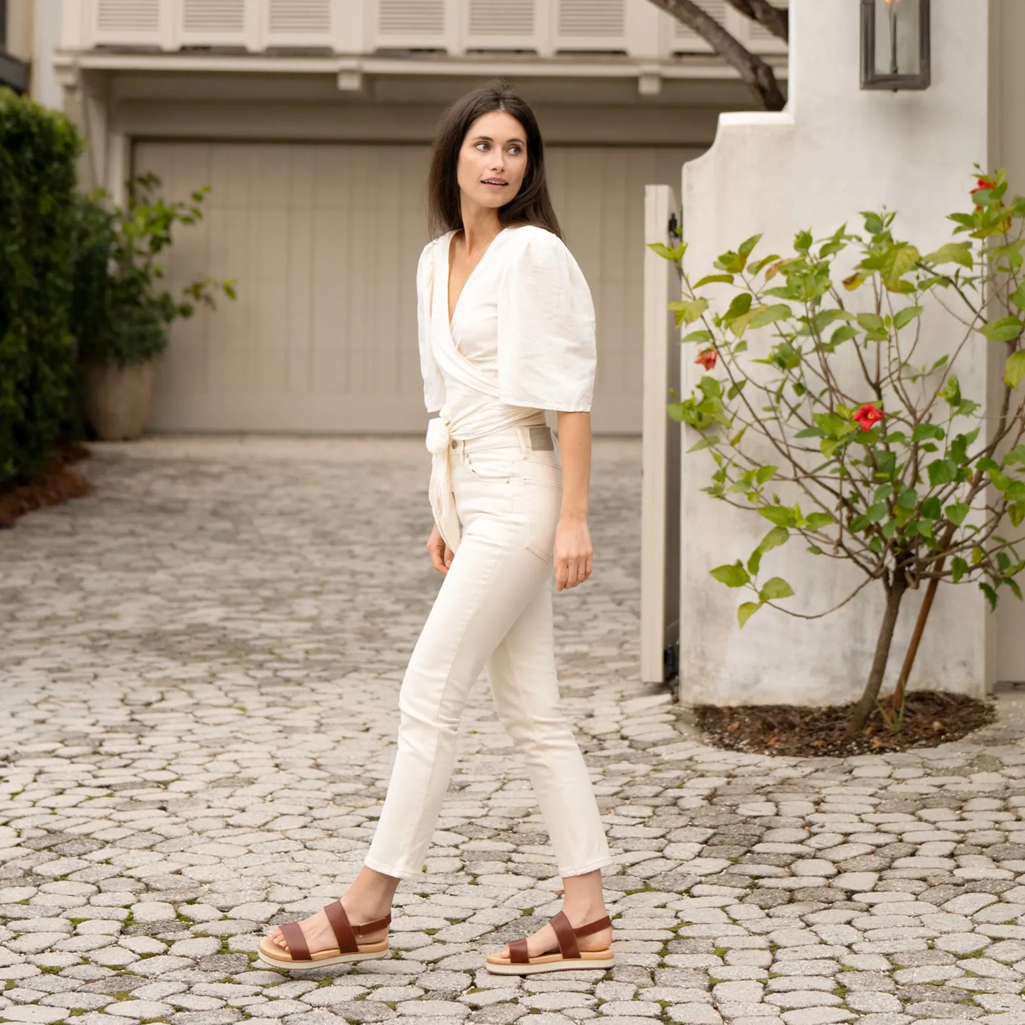 Nisolo Sandals-Go-To Flatform Sandal Brandy