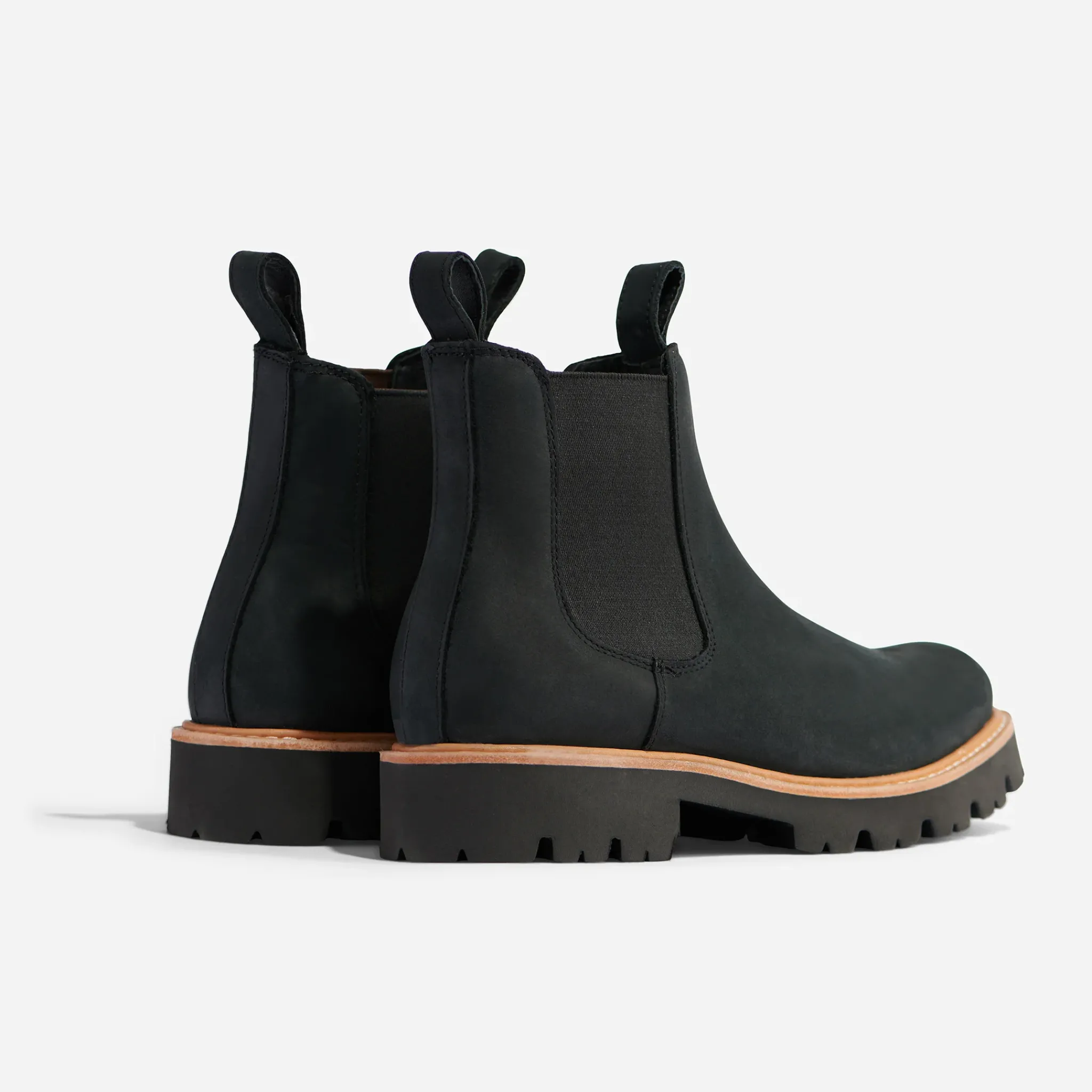 Nisolo Boots-Go-To Lug Chelsea Boot Black