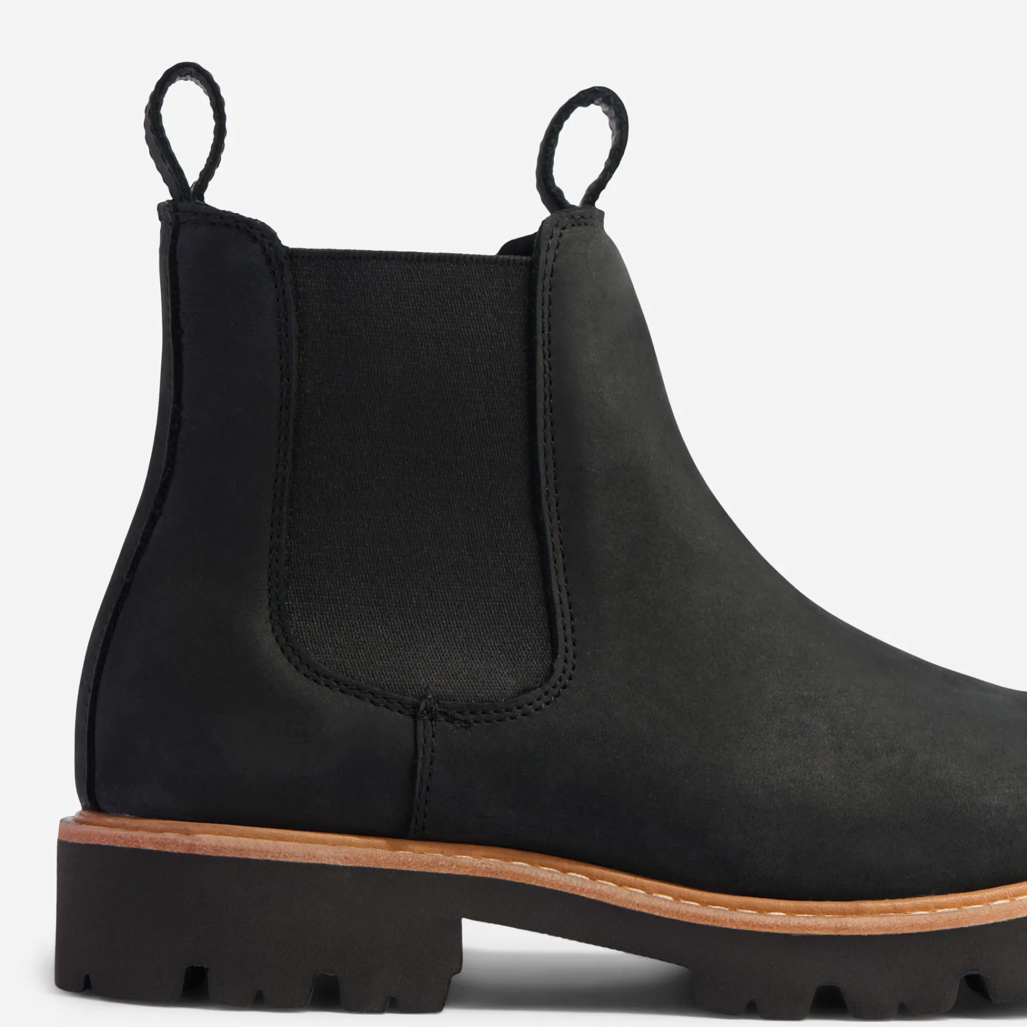 Nisolo Boots-Go-To Lug Chelsea Boot Black