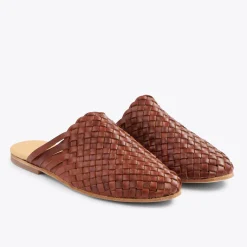 Nisolo Flats & Slip Ons-Go-To Woven Slip On Brandy