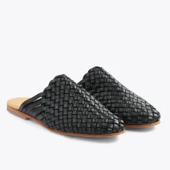 Nisolo Mules-Go-To Woven Slip On Black